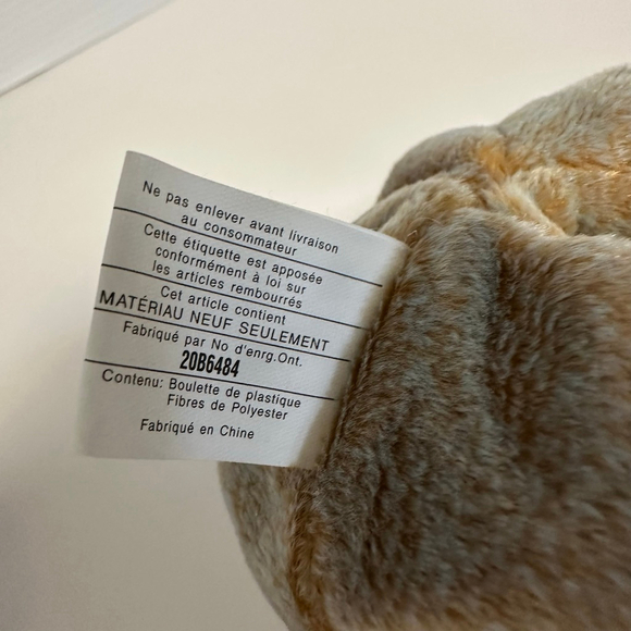 Ty Beanie Baby 1999 Signature Bear Plush Toy Gold Mint Canadian Tush Tag NWT NEW - Picture 8 of 16
